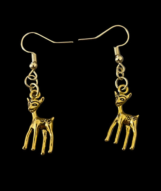 Gold color Deer earrings