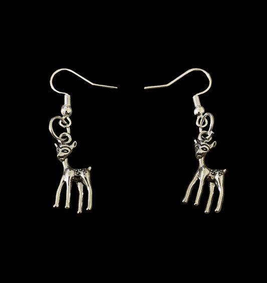 Silver Deer earrings