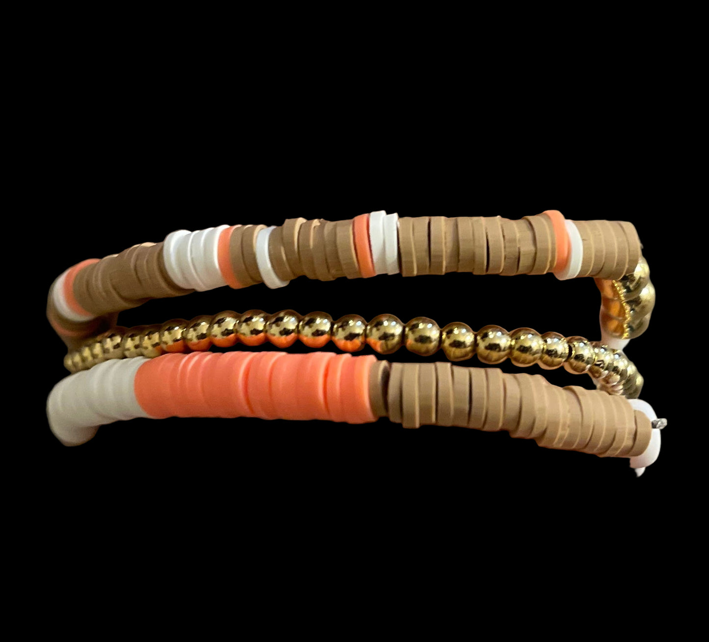 Happy thanksgiving clay beads bracelet (set of 3)